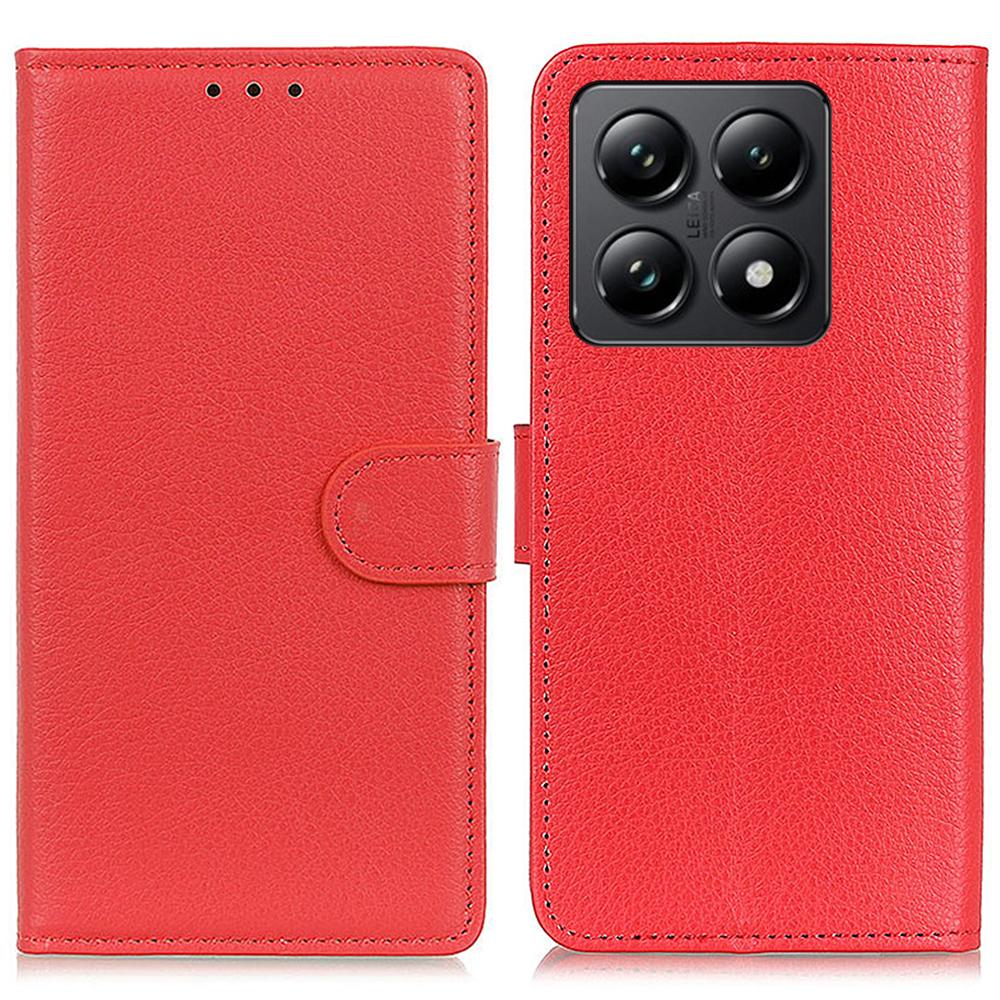 For Xiaomi 14T Wallet Case PU Leather Phone Cover Litchi Texture