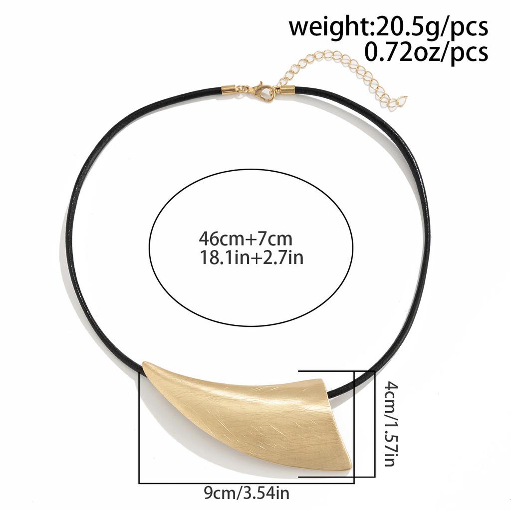Ожерелье в стиле ins с преувеличенными геометрическими узорами, персонализированное полое колье из матового металла