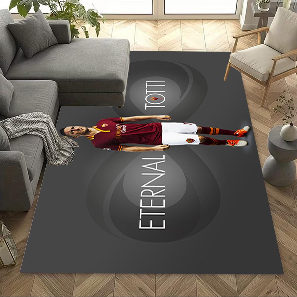 Totti's Legacy Soccer Carpet Design for Foyer Study room Dormitory Decorate room Anti-slip Rug Office home decor Perfect Gift for Women/Men