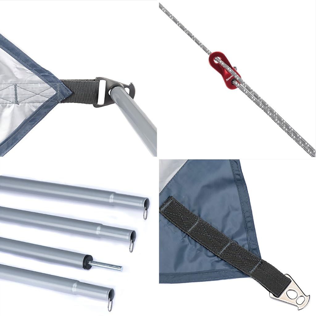 Naturehike Кемпинговый брезентовый водонепроницаемый легкий тент, тент, коврик для кемпинга с сумкой для хранения, водонепроницаемый шестигранный козырек от солнца, уличный козырек от солнца для кемпинга