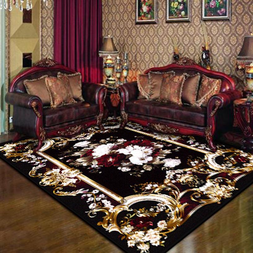 Легкие Роскошные Ретро Ковры для Гостиной Моющиеся Ковры для Спальни Великолепный Нескользящий Ковер для Зоны Дивана Большой Коврик для Комнаты Напольный Настраиваемый