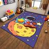 Cute astronaut fishing stars on the moon rug Suitable for use as an anti-slip game mat for living room and bedroom sofas