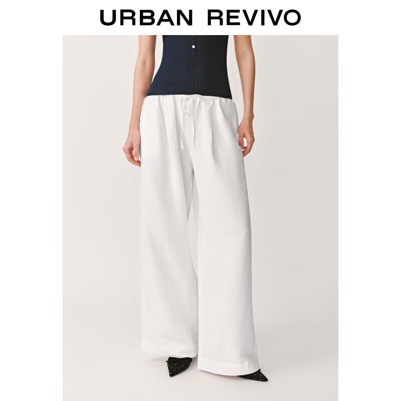 UR 2025 Summer Women's Draped Wide-Leg Pants