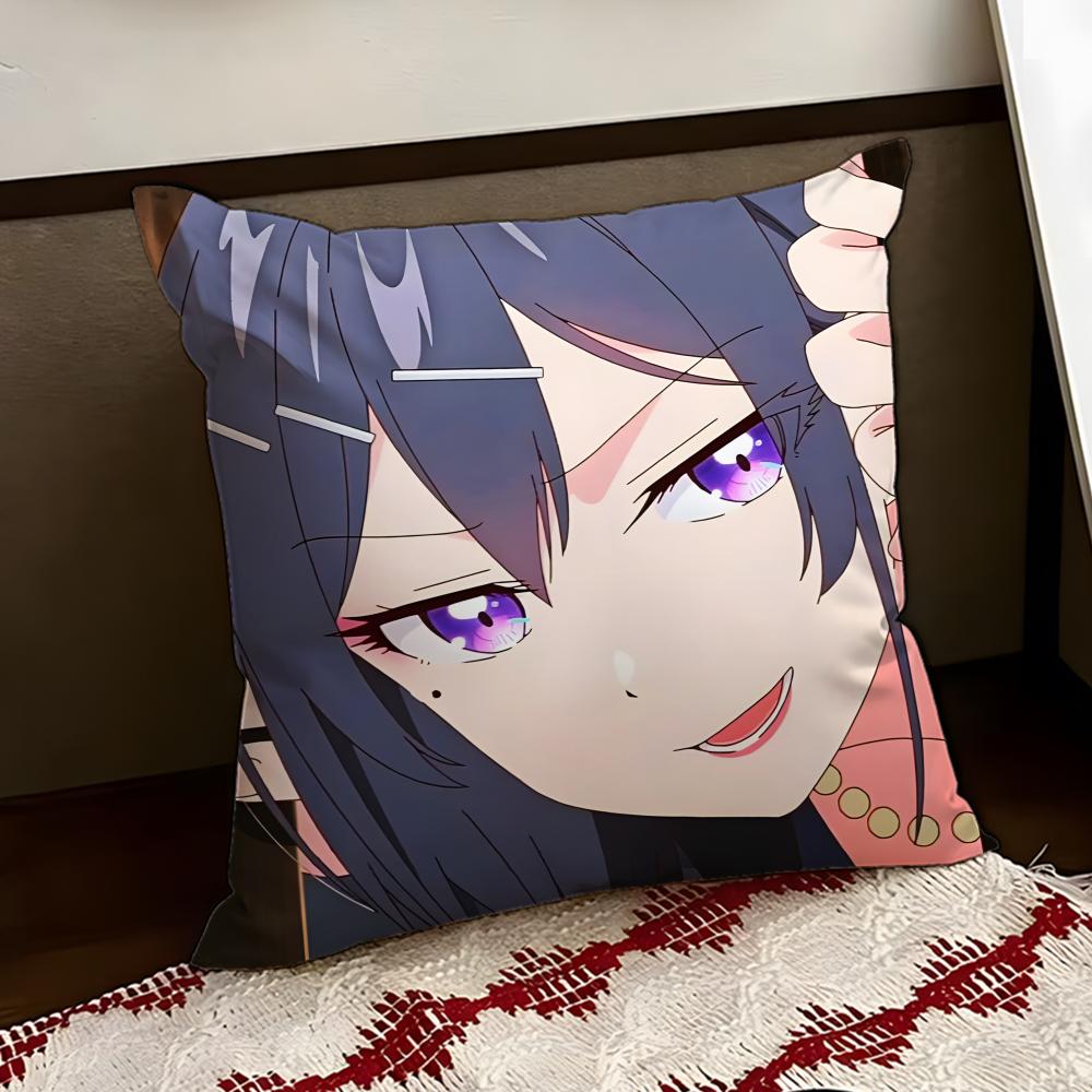 Anime SSasaki and Peeps Cushion Cover Reversible Soft Durable Pillow Cover Home Car MultiScene Use for Daily Comfort