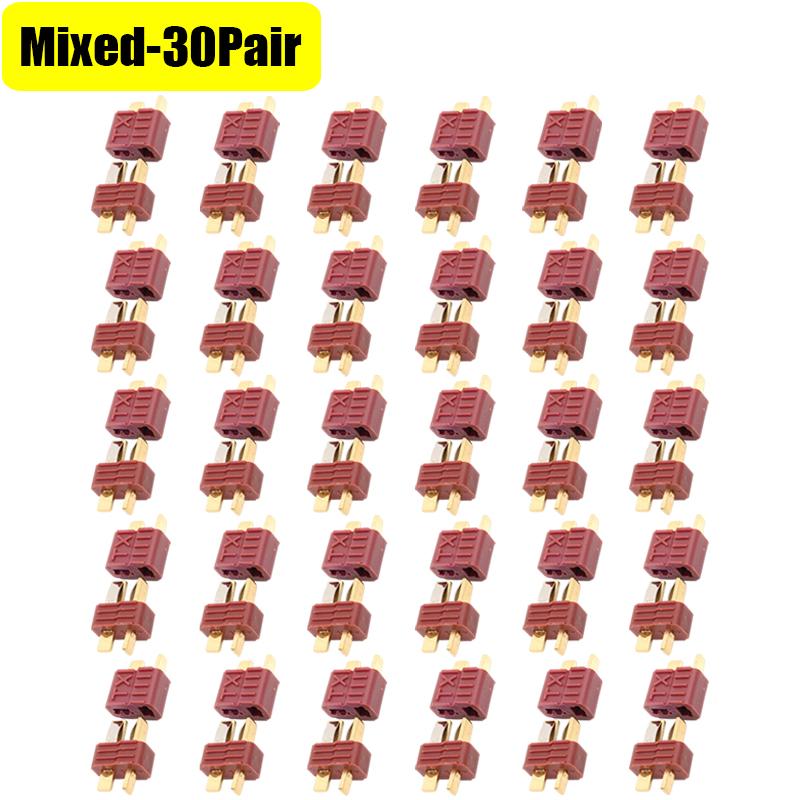 XT Plug Male & Female Connectors 2-pin High Power Connector Gold-Plated for LiPo Battery RC Car Model Making Assortment Kit