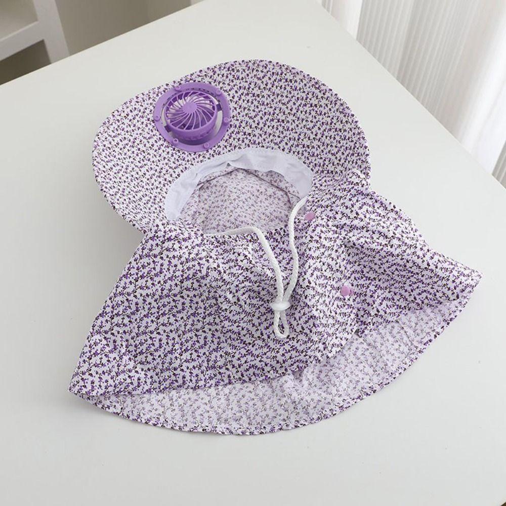 Breathable Solar Fan Cap USB Charging Cooling Fan Hat Sunscreen Cap Sun Cap Outdoor Activities