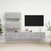 VidaXL TV Unit Set, 4 Pcs Concrete Grey, Chipboard