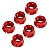 6x Гайки задней звезды M10 x 1 Красные Для Ducati 1098 1098S 1098R 1198 S 2007-2011
