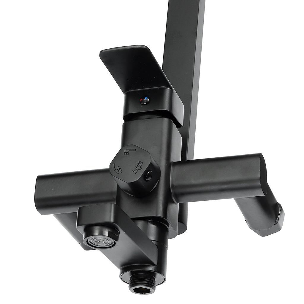 Черный/Серебристый Смеситель для ванной Хром/Черный Лейка для тропического душа Смеситель для ванны Душевой набор Смеситель Настенный смеситель для ванны и душа Смеситель для душа