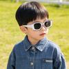 Children oval funny trendy sunglasses for boys and girls fashiona street photography cute UV resistant glasses outdoor sunshade sunscreen