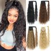 XINRAN Corn Wavy Long Ponytail Synthetic for Women Hairpiece Wrap On Clip Hair Extensions Black Brown Pony Tail Blonde Hair