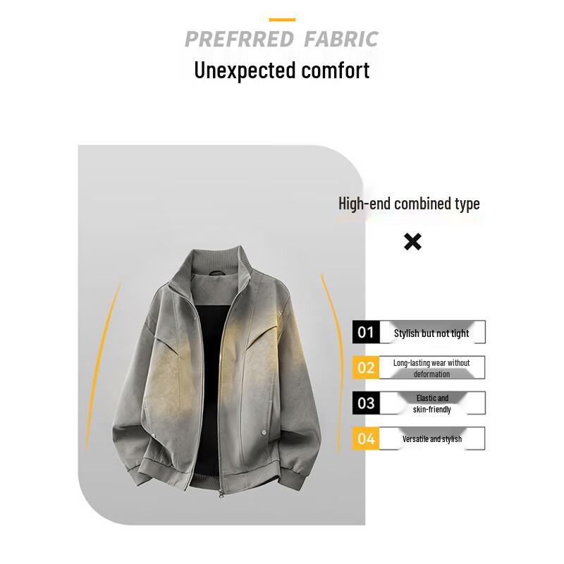 Miiow Men's Retro American Flight Jacket Baseball Coat