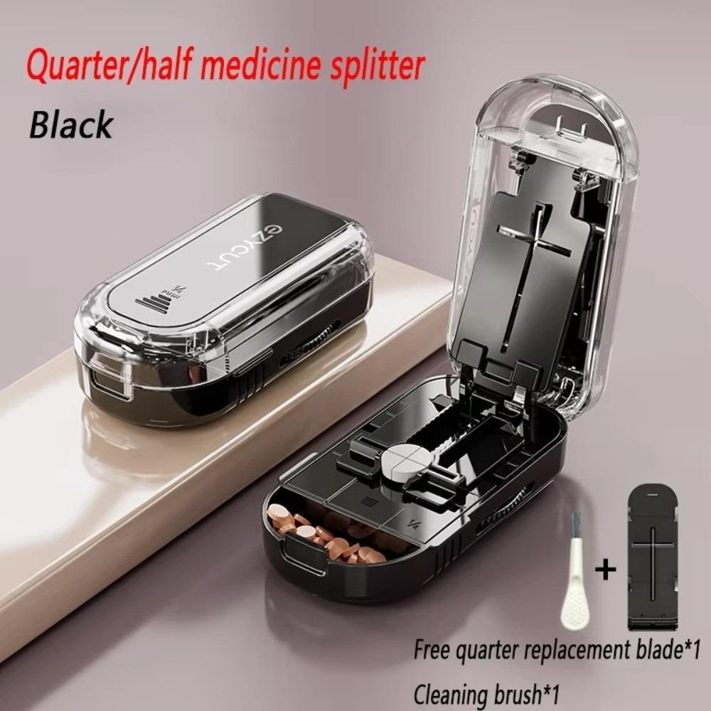 Moisture-proof Quartering Pill Cutter Medicine Cutting Pill Cutter Splitter for Home&Travel