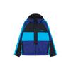 Spliced Logo Letter Hooded Jacket Men Outerwear Blue DQ6137-455