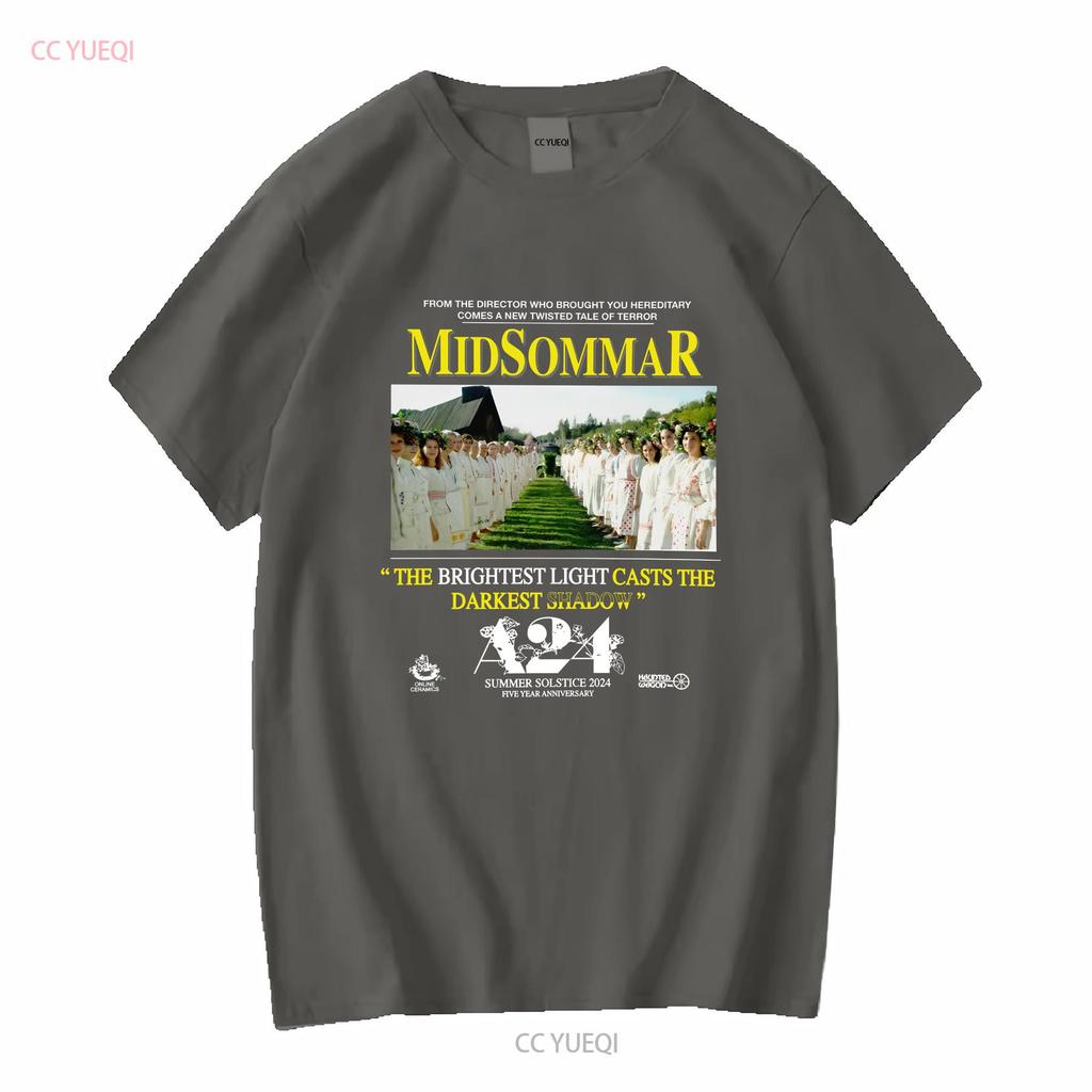 A24 x Online Ceramics Футболка Midsommar Darkest Shadow Черная L БОЛЬШАЯ НОВАЯ винтажная Стирка дизайнерская одежда Повседневная мода графический