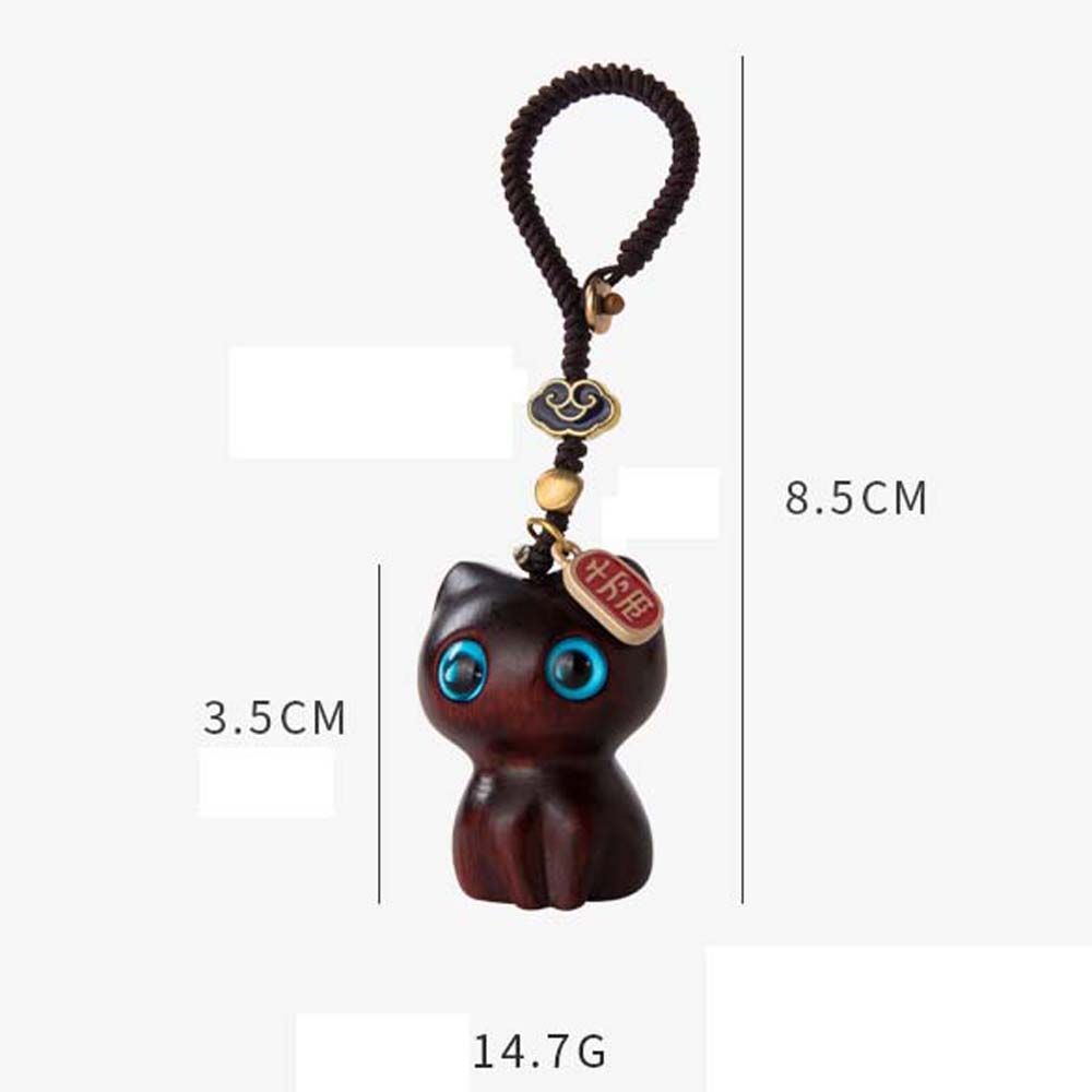 Phone Charm Mobile Phone Strap Mobile Phone Chain Mobile Phone Lanyard Wooden Cat Keychain