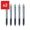 Tombow Gel Ballpoint Pen 'Monograph Light', 0.5mm, Black Ink, 5-Pack, BJ-MGLE01-5P