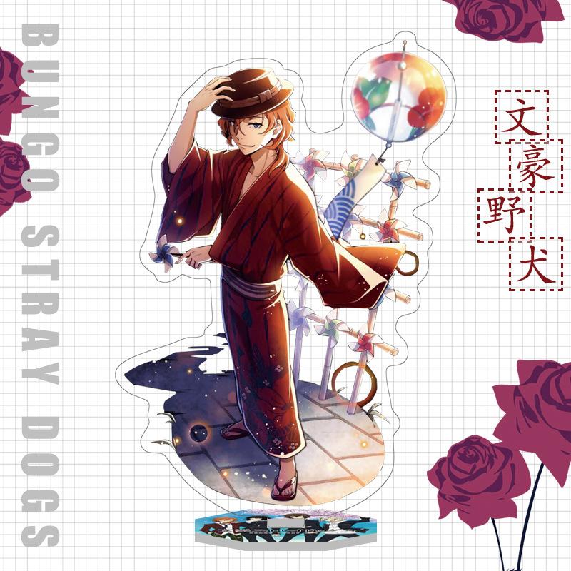 Япония Бунго Бродячие Собаки Аниме Фигурка Акриловая Подставка Модель Игрушки Дазай Осаму Накахара Чуя Рюносуке Акутагава Декор Стола