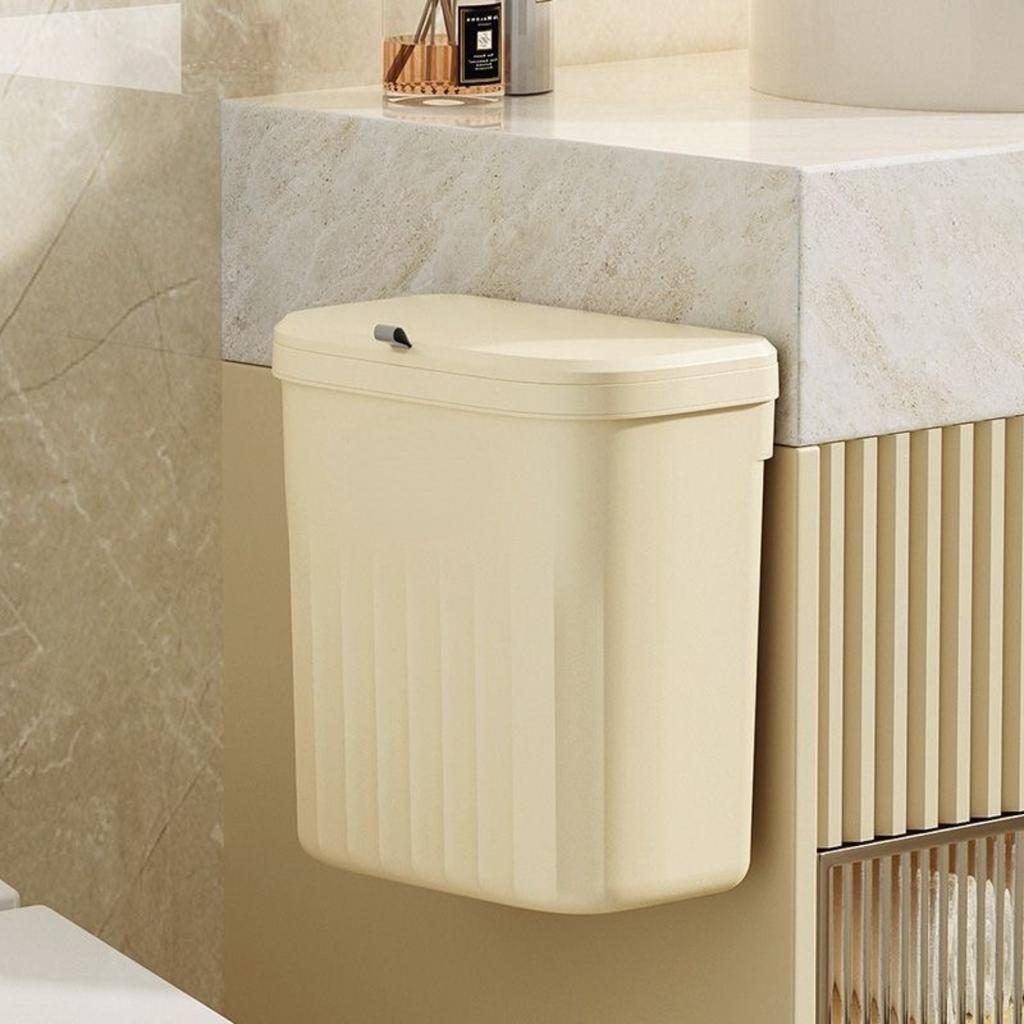 Настенный мусорный бак с крышкой для кухни, ванной, бытового и офисного мусорного бака