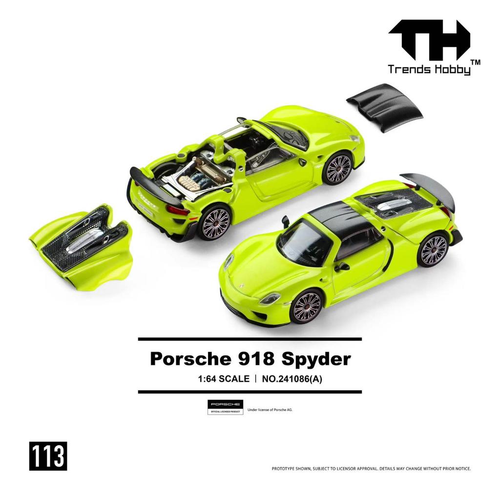 AABKN1 TH-Trends Hobby 1/64 Porsche 911 GT3 R 918 Spyder Lamborghini Huracan GT3 EVO2 Removable Cover Car Alloy Diecast Metal Model