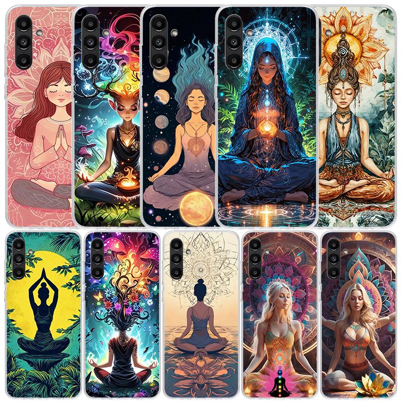 Meditation Yoga Girl Cover for Samsung Galaxy A17 A37 A57 A16 A26 A36 A56 A15 A14 A55 Phone Case A13 A53 A25 A35 A24 A34 A23 A33