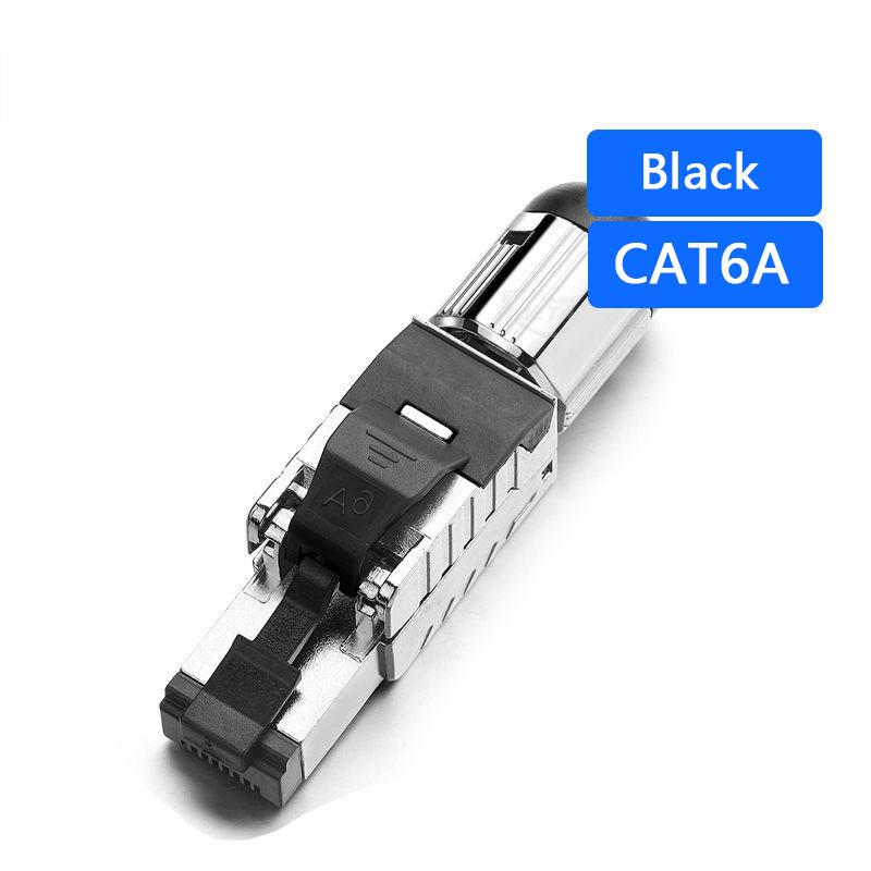 2 шт. разъемы RJ45 CAT6 CAT6A Cat7 CAT8 CAT 8, безинструментальные, цинковый сплав, экранированные 40G Ethernet, оконечные заглушки для кабелей SFTP 23AWG