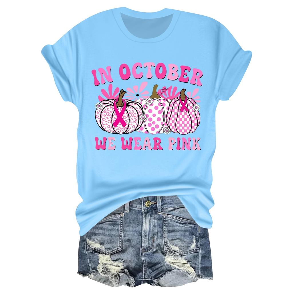 Женская повседневная футболка на Хэллоуин с принтом груди, пуловер с круглым вырезом, топ с короткими рукавами