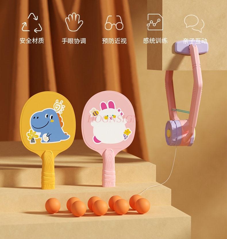 Children'S Hanging Table Tennis Trainer Table Tennis Racquet Indoor Home Parent-Child Sensory Device Hand Eye Coordination