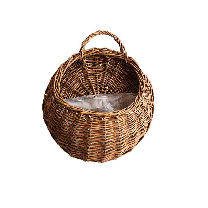 Ручная работа плетеный ротанговый цветочный горшок настенный плетеный ротанговый горшок садовый держатель для растений настенный горшок для цветов домашний декор