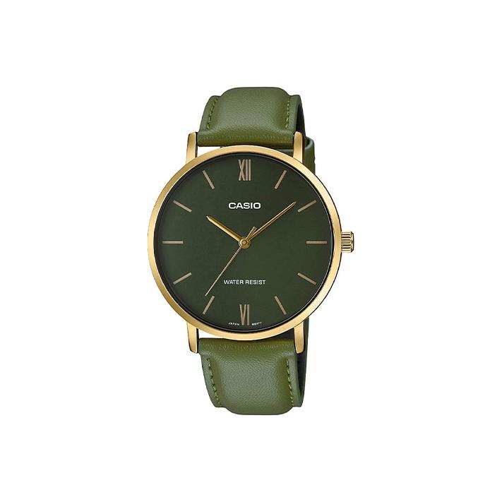 Casio Мужские часы Стандартная серия 46 мм Зеленые MTP-VT01GL-3B MTP-VT01GL-3B