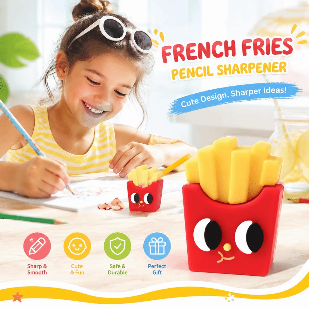 Creative French Fries Sharpener Cartoon Student Sharpener Portable Pencil Sharpener Teacher Reward