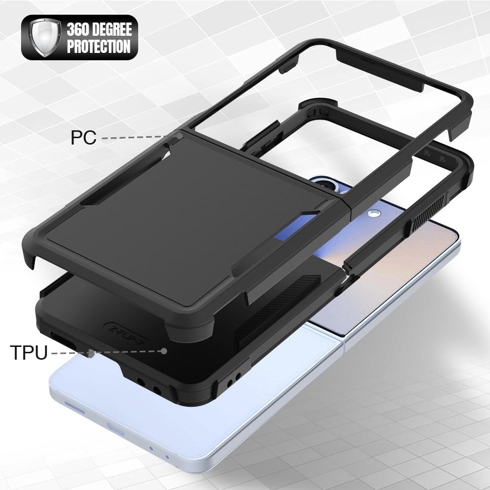 Z Flip7 Phone Case, Shockproof Hybrid Case Dual Layer Cover for Samsung Galaxy Z Flip 7 5G