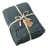 Plaid à franges nid d'abeille "Gabin" toutes dimensions - 130x160 - Gabin Ardoise
