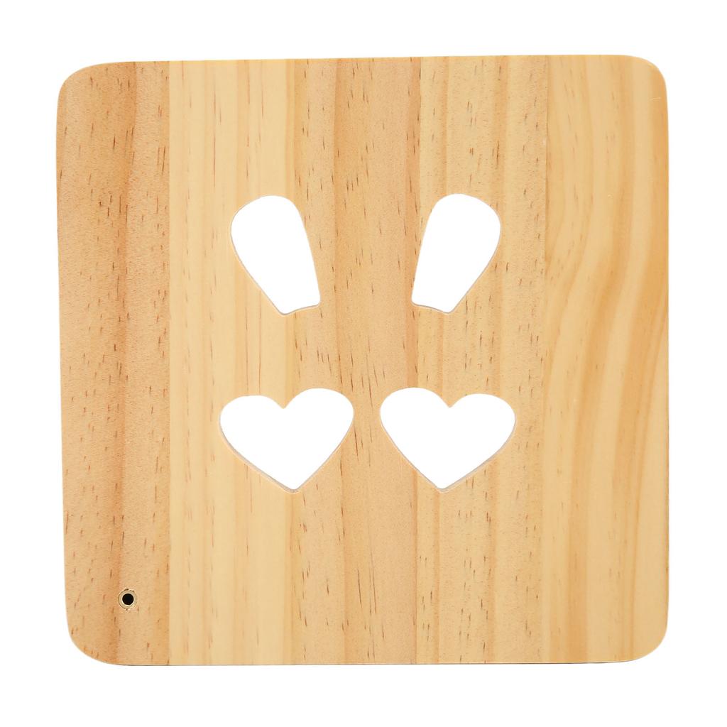 3D деревянный ночник в форме кролика светодиодные бусины энергосберегающий полый декоративный настольный светильник для спальни