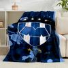 1PC Football Club Emblem Flannel Blanket Gift, Suitable for Both Men And Women, Soft Ideal for Beds And Sofa, Birthday Or Christmas Gift