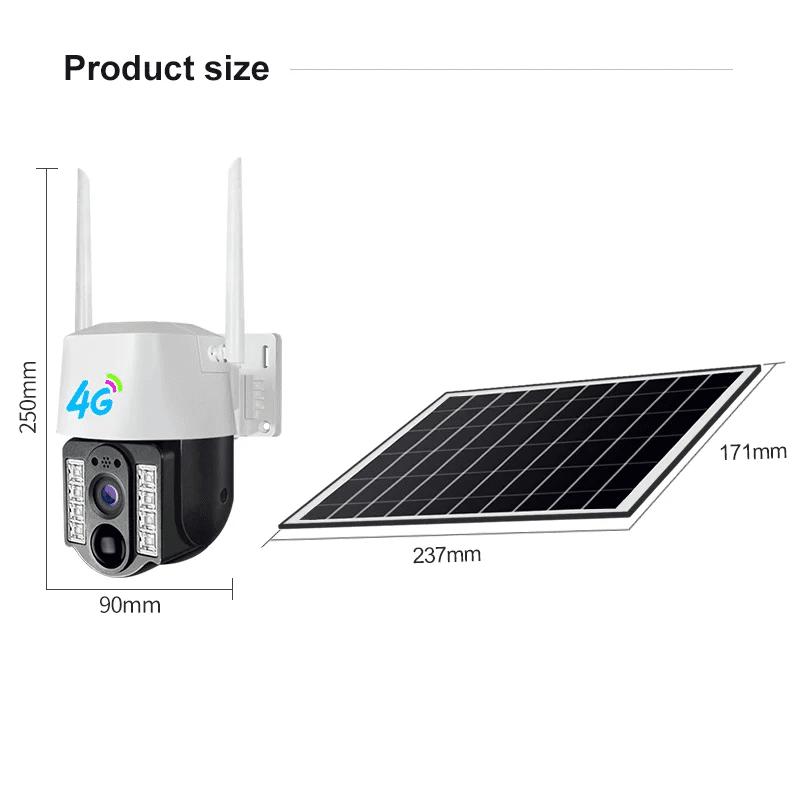 4G 1080P SIM Card Solar Smart Camera 4K CCTV WiFi IP Outdoor Dual Lens Wireless Camara Waterproof CCTV Home Security Protection