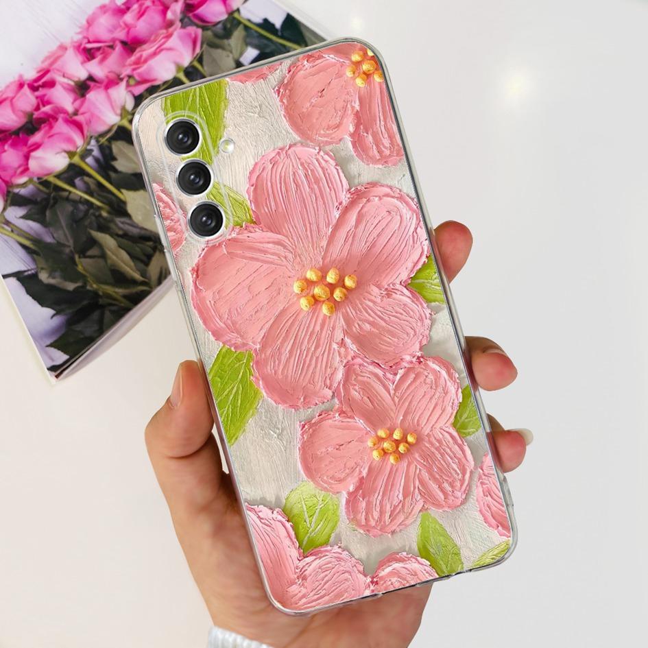 For Samsung A04s Case A047 SM-A047F Stylish Flower Printed Funda Soft Cases For Samsung Galaxy A04s A13 5G SM-A136B Bumper A 04s