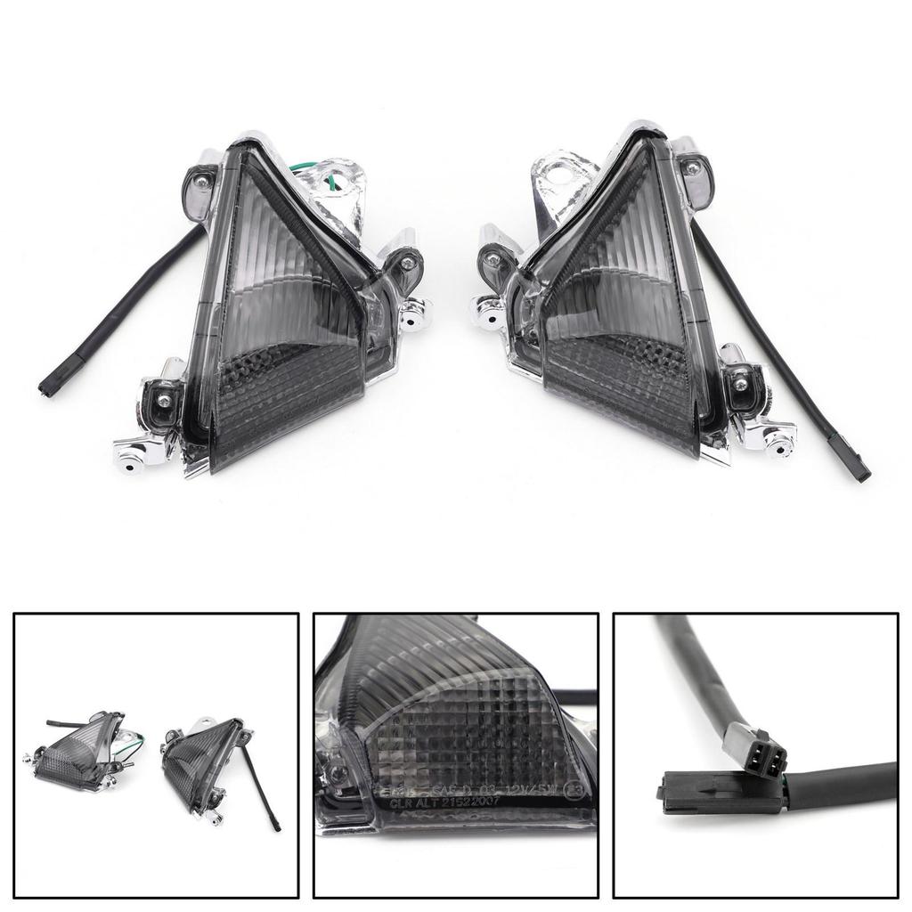 Front Turn Signals Lens For Kawasaki ZX10R 2004-2005 Smoke