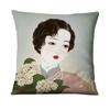 Neoclassical Girl Art Print Decorative Throw Pillow Cover Home Decor Bedroom Room Living Room Sofa Cushion Cover