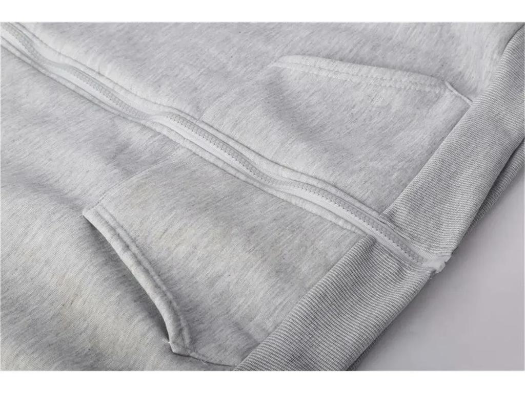 Мужская серая толстая бархатная толстовка с капюшоном: Осенне-зимняя повседневная спортивная куртка-кардиган большого размера