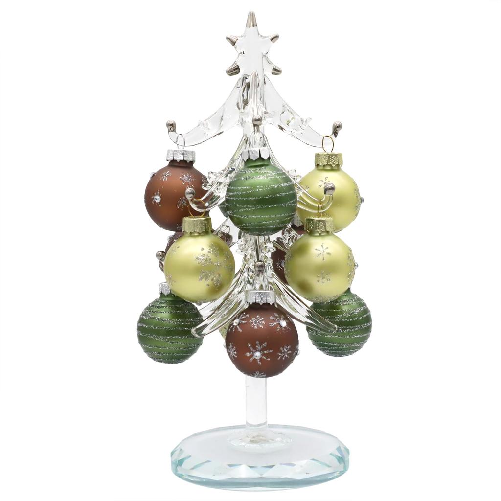 Four Cart Cute Handmade Glass Earth Color Tree