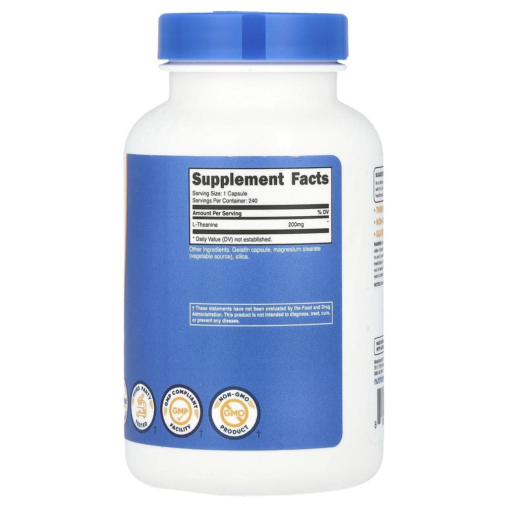 L-Theanine, 200Mg, 240 Capsules