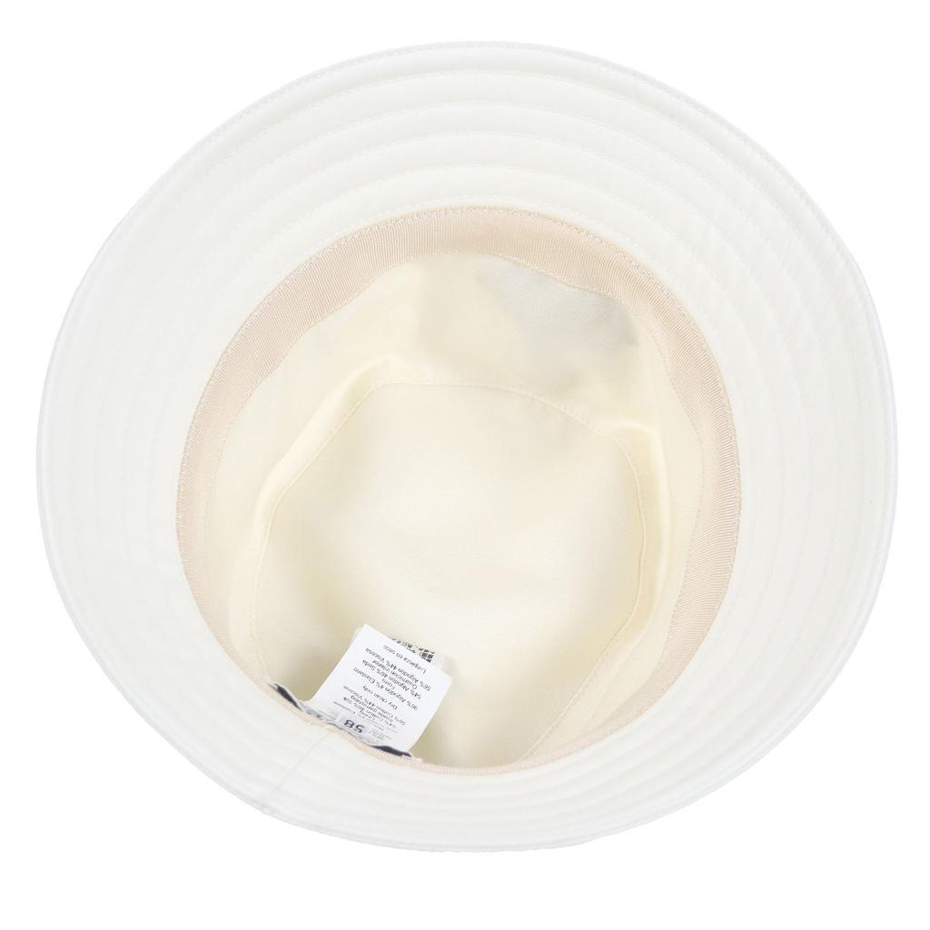 Excellent HERMES hat Harper Emile Hermes bucket white cotton mens 58 Used
