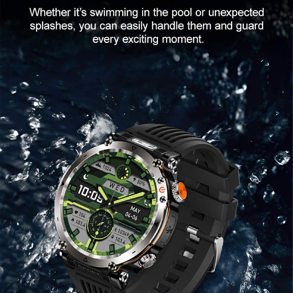 HT30 Силиконовый ремешок 1,7-дюймовые умные часы Мониторинг здоровья Компас Спортивные часы