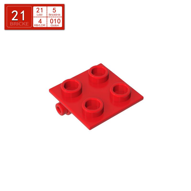 BRICKE 2x2 Hinge Plate Building Blocks, Lego-Compatible MOC Parts