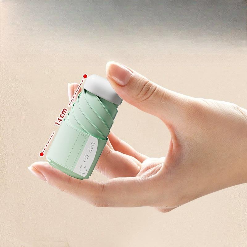 Новый Мини Зонт от Солнца, Скидка 30%, Защита от УФ-лучей, Портативный, Двойного назначения для Солнца и Дождя