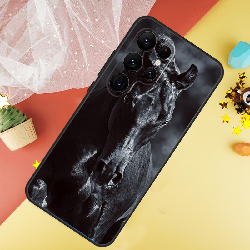 Красивый Черный Конь Чехол Для Samsung Galaxy S22 S23 S24 Ultra S8 S9 S10 Plus Note 10 20 Ultra S20 S21 FE Чехол