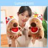 Adorable Christmas Capybara Plush Toy With Soft Short Plush Filling For Kids Gifts