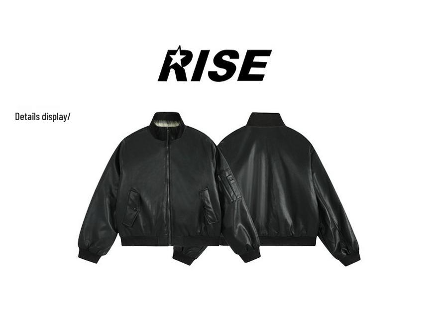 2025 Пилотская куртка Mountain Eagle в стиле ретро из кожи - Мужская и женская зимняя хлопковая верхняя одежда