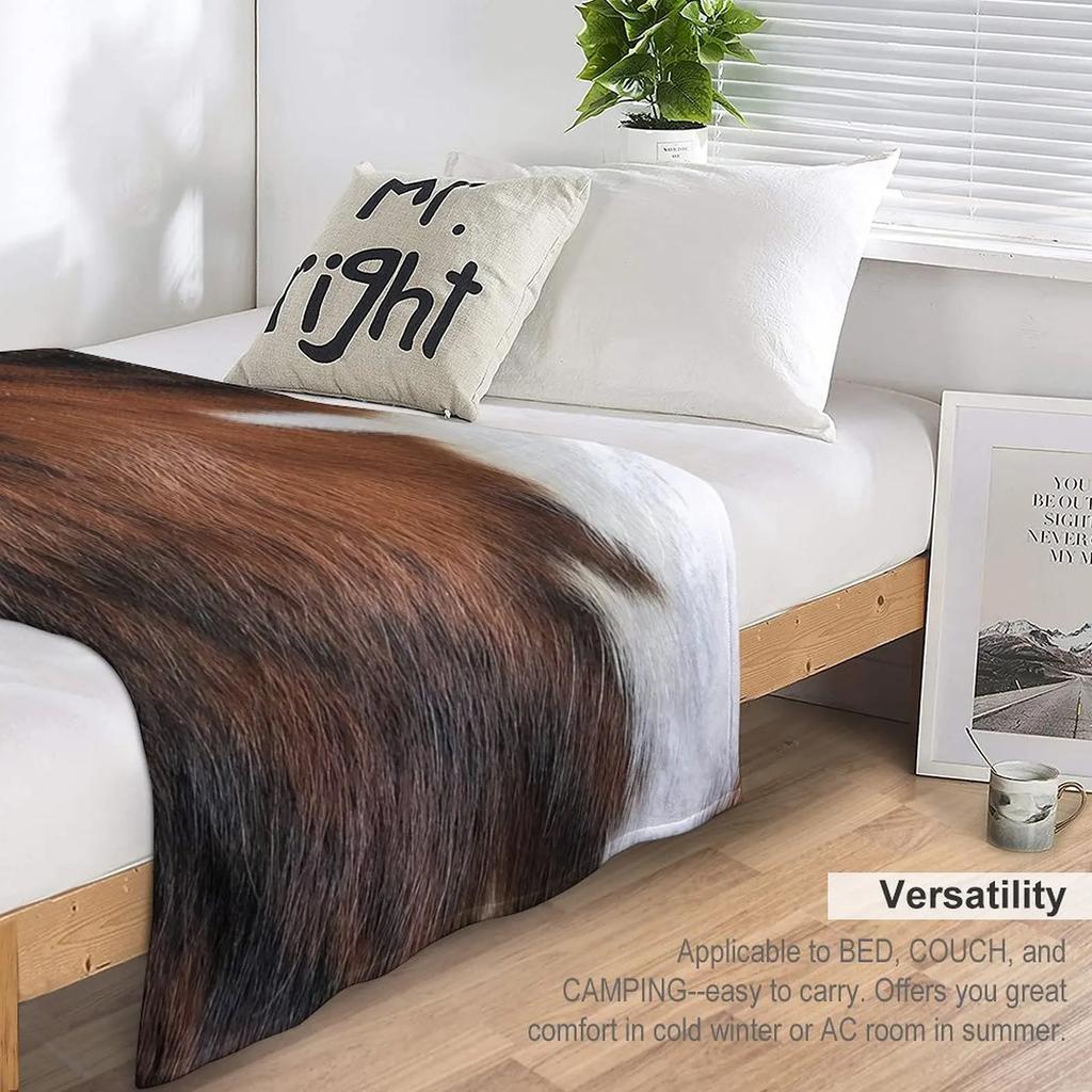 Многоцветный коричневый принт коровы плед одеяло диван кровать плед